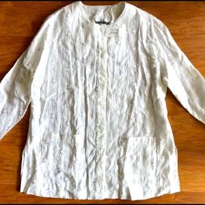 AP COLLECTION CALIFORNIA LINEN CARDIGAN